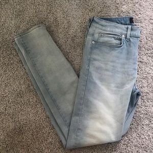 Stacked skinny men’s denim pant